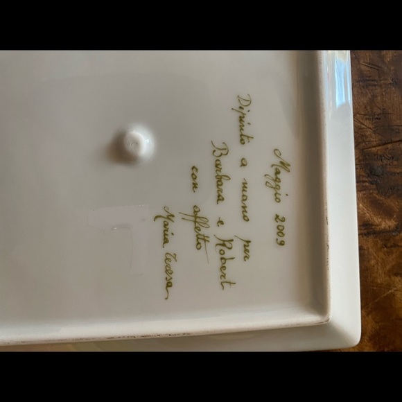 Hand painted vintage Italian plate - Picture 5 of 6